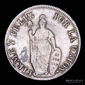 Perú. 8 Reales 1828 JM. Lima Mint. AG.903; ... 