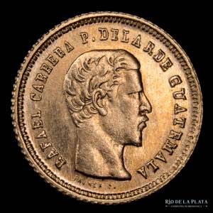 Guatemala. 4 Reales 1860 R. AU.875; 10mm; ... 