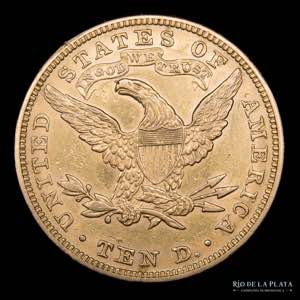 USA. 10 Dollars 1881.Águila de Oro. Coronet ... 