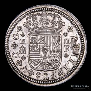 España. Felipe V. 2 Reales 1722. Segovia. ... 