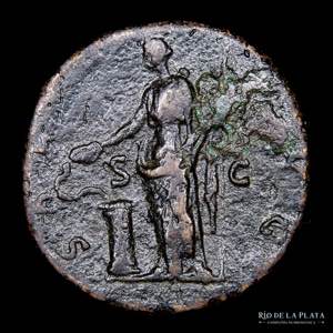 Roma. Adriano 117-138DC. AE Sestercio, Ceca ... 