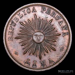 Perú. Medalla. 1877. CU; 29mm;  11.58g. ... 