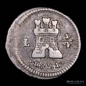 Lima. 1/4 Real 1821. ... 