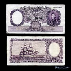 Argentina. Moneda Nacional. 1000 Pesos 1957. ... 
