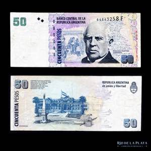 Argentina. 50 Pesos 2013. Col 800d. Error. ... 