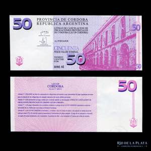 Argentina. Lecop Córdoba. 50 Pesos ... 