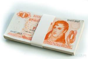 Argentina. Fajo x 100 billetes 1 Peso 1974 ... 