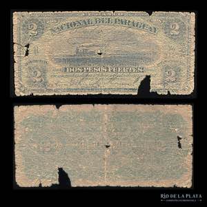 Paraguay. 2 Pesos Fuertes 1886.  Impreso en ... 