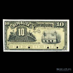 Paraguay. 10 Pesos Fuertes 1899. Prueba ... 