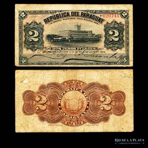 Paraguay. 2 Pesos Fuertes 1903. Impreso en ... 