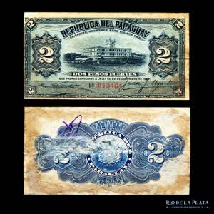 Paraguay. 2 Pesos Fuertes 1907. Impreso en ... 