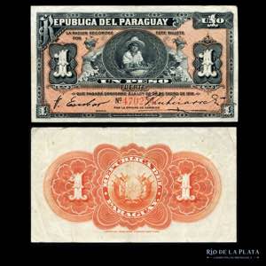 Paraguay. 1 Peso Fuerte 1916.  Impreso en ... 