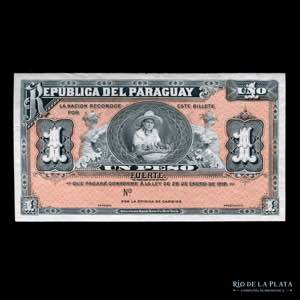 Paraguay. 1 Peso Fuerte 1916. Prueba Color, ... 