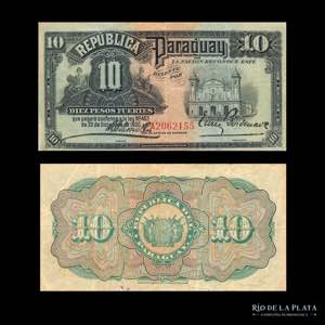 Paraguay. 10 Pesos Fuertes 1920. Impreso en ... 