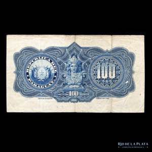 Paraguay. 100 Pesos Fuertes 1920-1923. Firma ... 