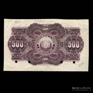 Paraguay. 500 Pesos Fuertes 1920-1923. ... 