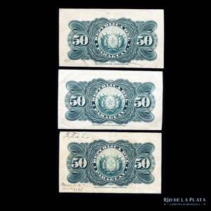 Paraguay. Lote de 3. 50 Centavos 1907 y ... 