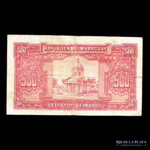 Paraguay. 500 Guaraníes 1952. Firma ... 