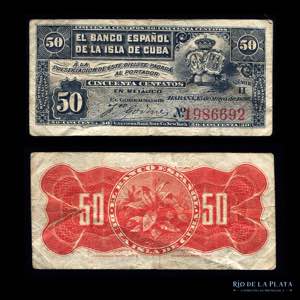 Cuba. 50 Centavos 1896. El Banco Español de ... 