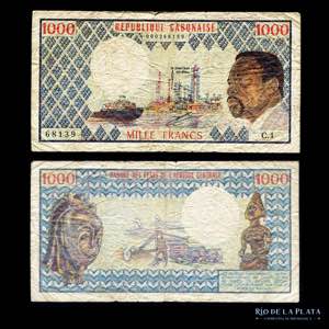 Gabon. 1000 Francs ND: 1974. P3a (F)