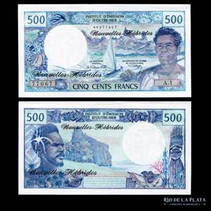 Nuevas Hébridas (Vanuatu) 500 Francs ND: ... 