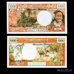Nuevas Hébridas (Vanuatu) 1000 Francs ND: ... 