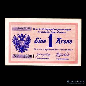 Austria. Freistadt. POW Camp (WWI) 1 Krone ... 