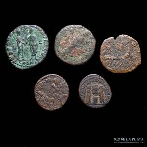 Roma. Lote (A) x 5 monedas a clasificar. 