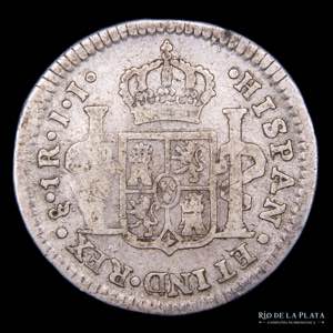 Santiago. Carlos IV. 1 Real 1802 JJ. AG.896, ... 