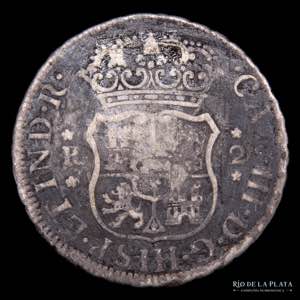 Lima. Carlos III. 2 Reales 1770 JM. AG.917; ... 