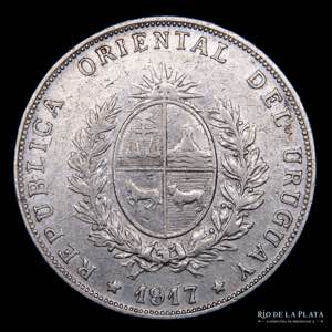 Uruguay. 1 Peso 1917. ... 