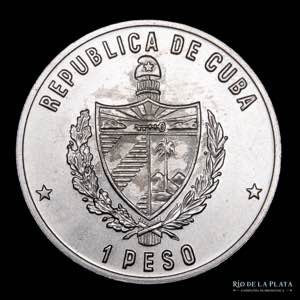 Cuba.  1 Peso 1980. Conmemorativa 1º Vuelo ... 