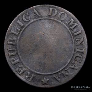 Rep. Dominicana. 1/4 Real 1844. CU; 24mm; ... 