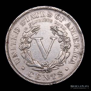 USA. 5 Cents 1887. Liberty Head Nickel. Año ... 