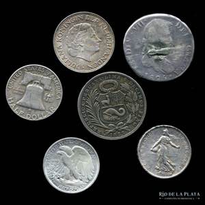 Lotex 6. Monedas de Plata mundiales. A ... 