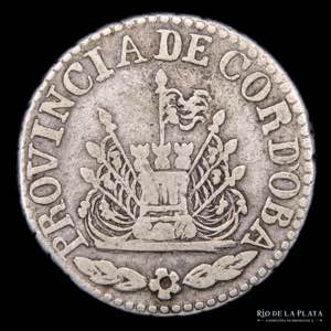 Argentina. Córdoba. 2 Reales 1849. AG.750; ... 
