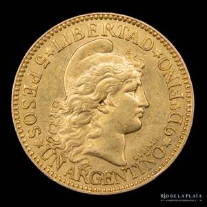 Argentina. 5 Pesos 1881 Argentino de oro. ... 