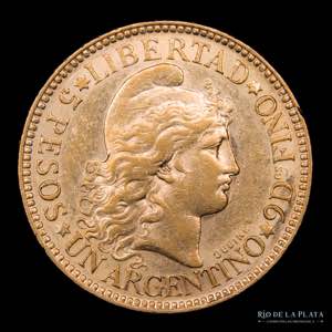 Argentina. 5 Pesos 1885 Argentino de oro. ... 