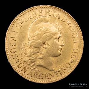Argentina. 5 Pesos 1887 Argentino de oro. ... 