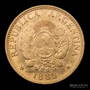 Argentina. 5 Pesos 1888 ... 