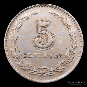 Argentina. 5 Centavos 1896. CuNi; 17mm; ... 