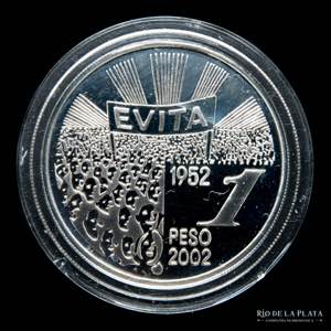 Argentina. 1 Peso 2002. Eva Duarte de ... 