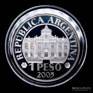 Argentina. 1 Peso 2005. 70 Aniversario del ... 