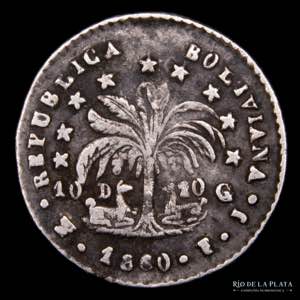 Bolivia. 1/2 Sol 1860 ... 