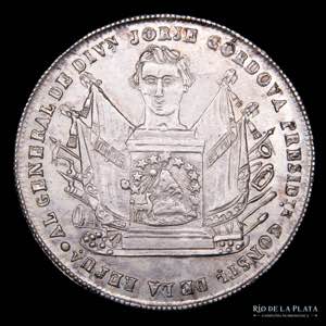 Bolivia. 2 Soles 1855. Medalla Monetaria. ... 