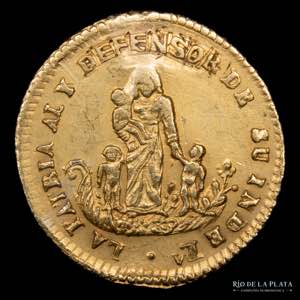 Bolivia. 1 Sol 1854. Medalla Monetaria. AU; ... 