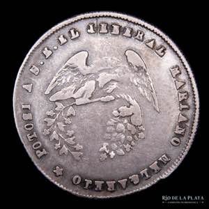 Bolivia. 1/4 Melgarejo 1865. AG.666; 24.0mm; ... 