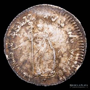 Peru. 1/2 Real 1833 MM. AG.903; 16mm; 1.62g. ... 