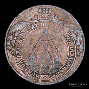 Honduras. 4 Pesos 1862 TA. CU; 31.5mm; ... 