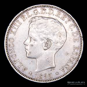 Puerto Rico. Alfonso XIII. 1 Peso 1895 PGV. ... 